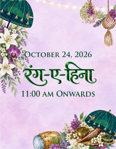 Rang-e-Hina, 24 October 2026, 11:00 am onwards
